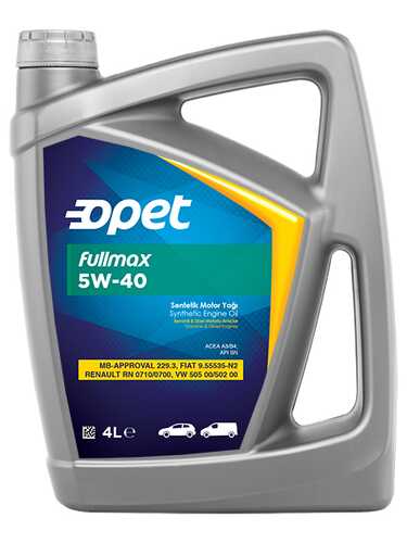 OPET 601214813 FULLMAX 5W40 (4L) масло мотор.! ACEA A3/B4, A3/B3, API SN/CF, 229.3/226.5, PORSCHE A40, RN 0710