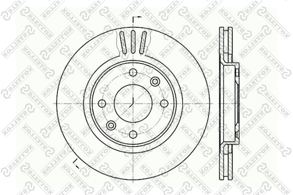 STELLOX 6020-1929V-SX Диск тормозной передний! Citroen C3/Xsara, Peugeot 206 1.1-2.0HDi 96>