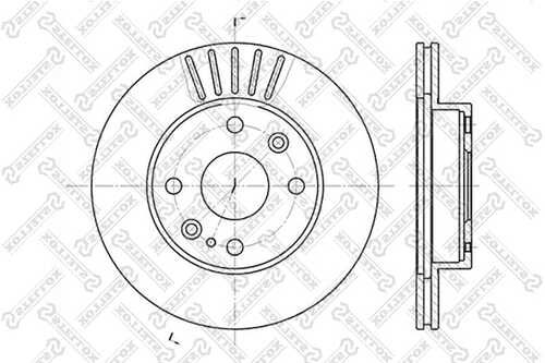 STELLOX 6020-3223V-SX Диск тормозной передний! Mazda 323 1.3-1.7D 89-94