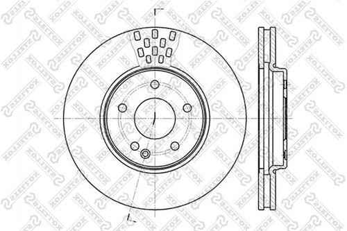 STELLOX 6020-3332V-SX Диск тормозной передний! MB W202/W203/W210 2.0-3.0D 95>