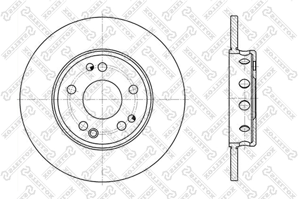 STELLOX 6020-3606-SX Диск тормозной передний! Opel Ascona/Astra/Kadett/Vectra 1.3-1.7D 84>