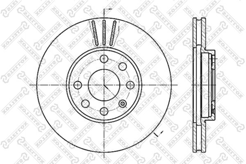 STELLOX 6020-3629V-SX Диск тормозной передний! Opel Astra 1.4-1.7TD 98>