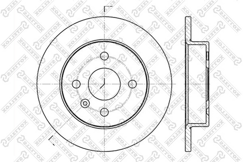 STELLOX 6020-3633-SX Диск тормозной задний! Opel Astra 1.2-2.0Di 98>