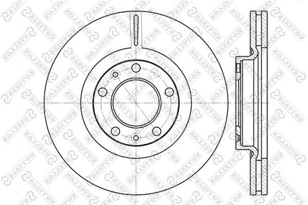 STELLOX 6020-3723V-SX Диск тормозной передний! Peugeot 607 2.0-2.2HDi 99>