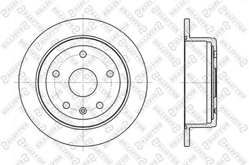 STELLOX 6020-5005-SX Диск тормозной задний! Daewoo Leganza 2.0 16V 97>