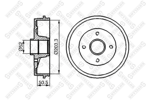 STELLOX 6025-3908-SX Барабан тормозной! Renault Megane 1.4-1.8/1.9D 95>