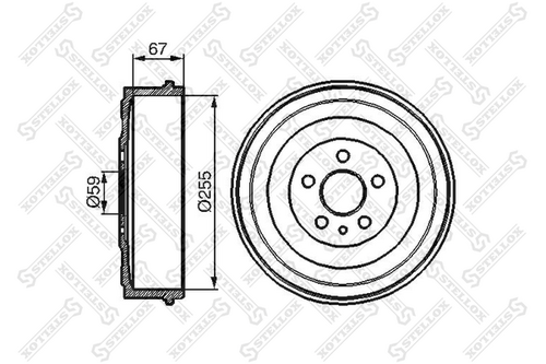 STELLOX 6026-1902-SX Барабан тормозной! Citroen Evasion, Fiat Scudo 1.9D-2.1TD 95>