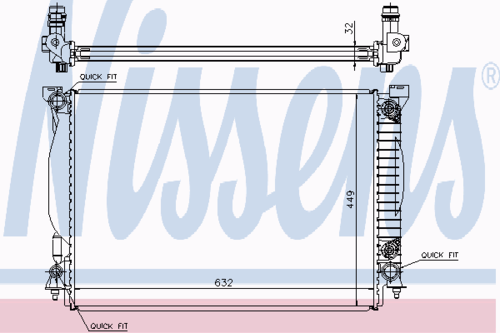 NISSENS 60307A Радиатор системы охлаждения! АКПП Audi A4/A6 3.0 & Quattro 01-05