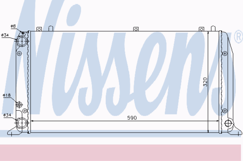 NISSENS 604361 Радиатор, охлаждение двигателя
