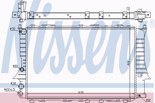 NISSENS 60457 Радиатор системы охлаждения! Audi 100/A6 90-97
