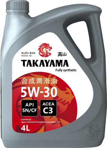 TAKAYAMA 605523 Масло моторное 5W30 API SN/CF C3 4л (4шт) пластик