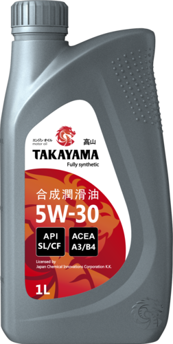 TAKAYAMA 605529 SAE 5W-30, API SL/CF 1л пластик