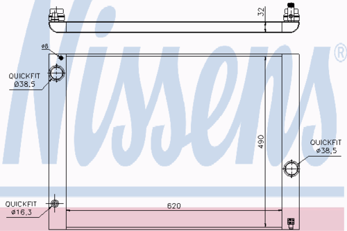 NISSENS 60763 Радиатор системы охлаждения! АКПП, замена 60761 BMW E60 2.0-3.0 03>