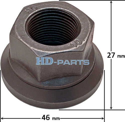 HDPARTS 609200 Гайка! колесная с вращающейся юбкой M22x1.5 H=27 SW32 Omn DAF