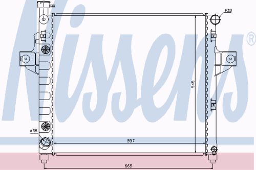 NISSENS 61009 Радиатор системы охлаждения! Jeep Grand Cherokee 4.0 99>