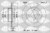SASIC 6104001 Диск тормозной RENAULT LOGAN 04- пер. (259x12) 4 отв. (мин.2шт.)
