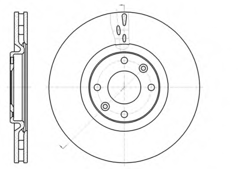 REMSA 61059.10 Диск тормозной передний! Citroen C4/DS4, Peugeot 308/3008/5008 1.6/2.0i/HDi 04>