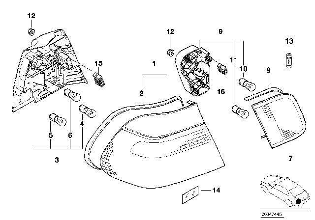 BMW 61138369702 Корпус розетки 6 POL. 3' E46, E90, E91, E92, E93, 5' E39, X5 E53