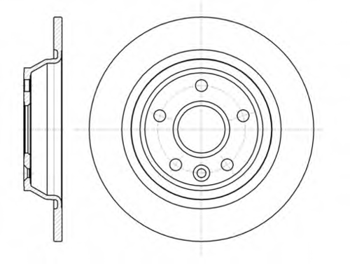 ROADHOUSE 61167.00 Диск тормозной FORD MONDEO 4/KUGA/GALAXY 06- задн. (мин. 2 шт)