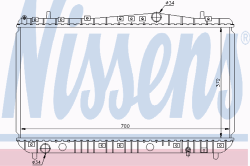 NISSENS 61633 Радиатор, охлаждение двигателя