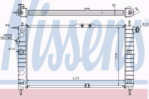 NISSENS 61651A ***радиатор системы охлаждения! Daewoo Nexia 1.5i 94-98