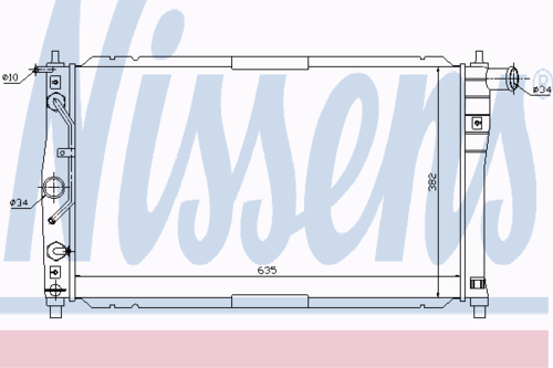 NISSENS 616551 Радиатор системы охлаждения! 96182261 АКПП Daewoo Lanos 1.5/1.6 96>