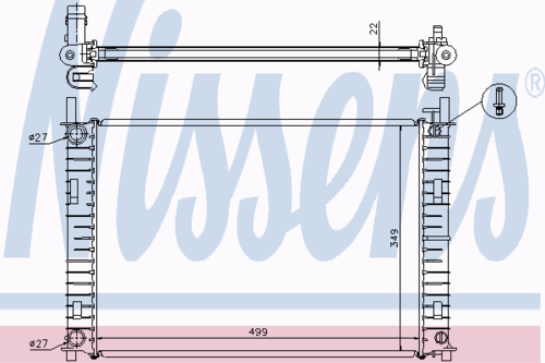 NISSENS 62027A Радиатор системы охлаждения! МКПП Ford Fiesta 1.4/1.6 01>