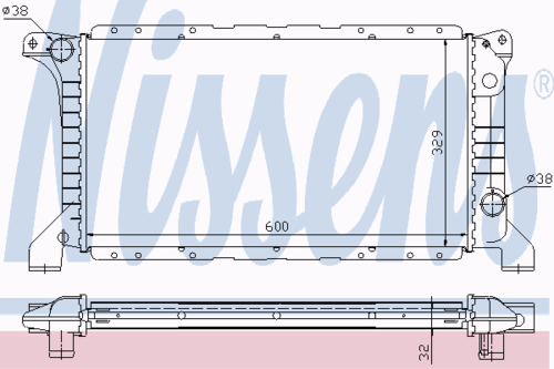 NISSENS 62177 Радиатор системы охлаждения! Ford Transit 2.0/2.5D 91-94