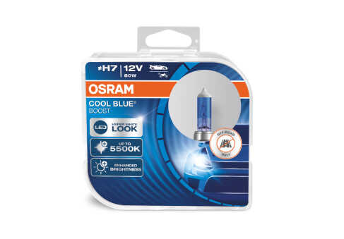 OSRAM 62210CBBHCB Комплект ламп COOL BLUE BOOST! 2шт. (H7) 12V 80W PX26d цвет. темп. 5000К