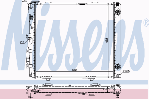 NISSENS 62683A Радиатор, охлаждение двигателя