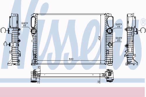 NISSENS 62797A Радиатор системы охлаждения! MB W211 2.0-5.0 02>