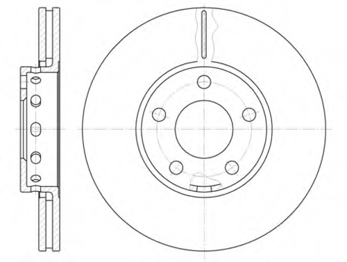REMSA 6328.10 Диск тормозной передний! 5 отв. Audi A6, VW Passat all 90>