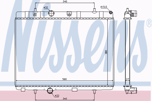 NISSENS 636007 Радиатор, охлаждение двигателя