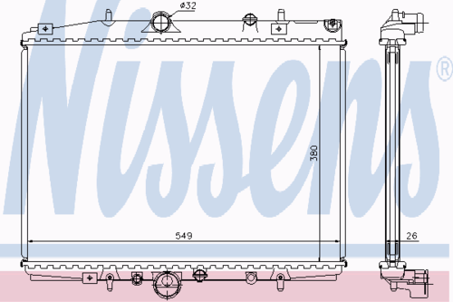 NISSENS 63704A Радиатор, охлаждение двигателя