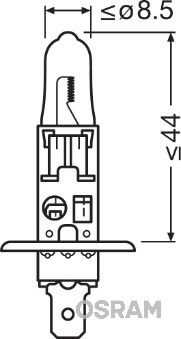 OSRAM 64150NBUHCB Комплект ламп! (H1) 12V 55W VP14.5S NIGHT BREAKER UNLIMITED (2шт. в боксе)