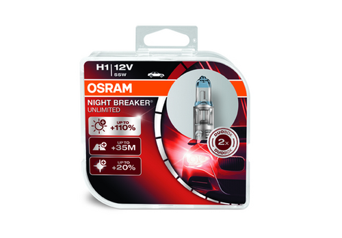 OSRAM 64150NBU Лампа NIGHT BREAKER UNLIMITED! 1шт. (H1) 12V 55W P14.5s +110% света