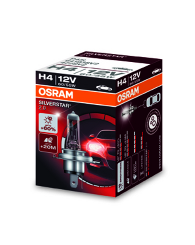 OSRAM 64193SV2 Лампа! (H4) 12V 60/55W P43t Silverstar 2.0 +60% мощности света