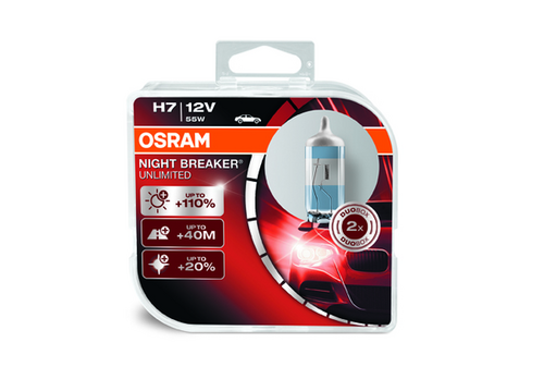 OSRAM 64210NBU Лампа NIGHT BREAKER UNLIMITED! 1шт. (H7) 12V 55W PX26d +110% света