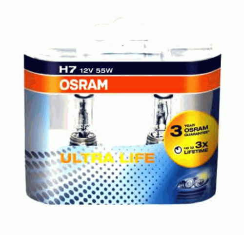 OSRAM 64210ULT-HCB Комплект ламп ULTRA LIFE! 2шт. (H7) 12V 55W PX26d ув. срок службы до 4х раз