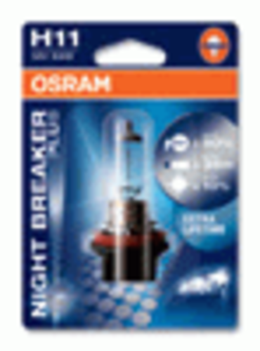 OSRAM 64211NBP01B Лампа! (H11) 12V 55W PGJ19-2 Serie Night Breaker Plus в блистере