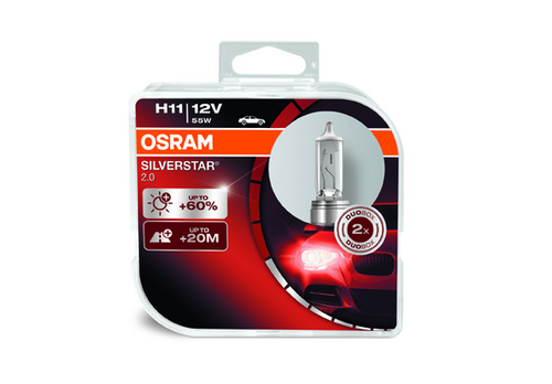 OSRAM 64211SV2 Лампа SILVERSTAR 2.0! 1шт. (H11) 12V 55W PGJ19-2 +60% света