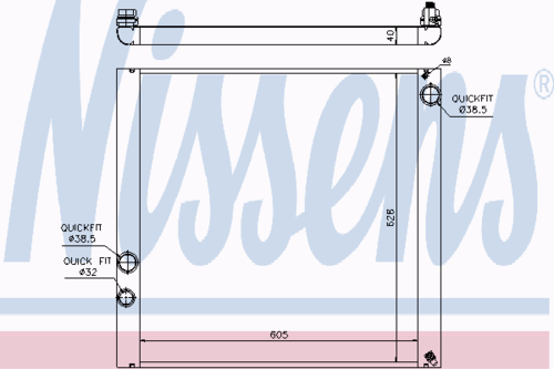 NISSENS 64327 Радиатор, охлаждение двигателя