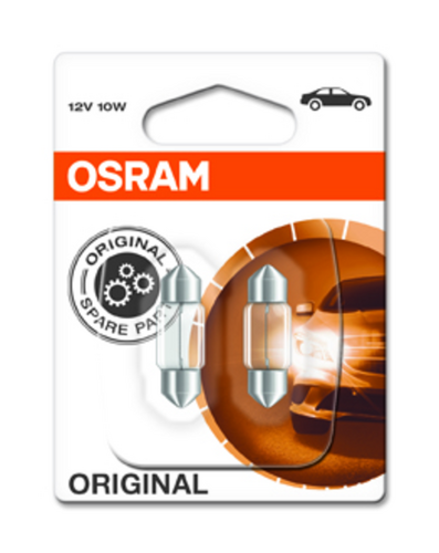 OSRAM 643802B Комплект ламп ORIGINAL LINE! 2шт. (C5W) 12V 10W SV8.5-8 качество ориг. з/ч (ОЕМ)