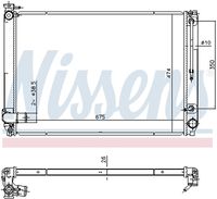 NISSENS 646887 Радиатор системы охлаждения! АКПП Lexus RX350 3.5i 06-08