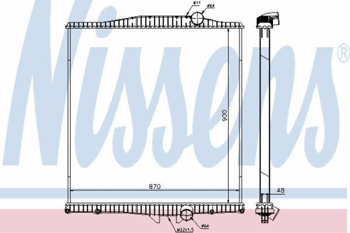 NISSENS 654620 Радиатор, охлаждение двигателя