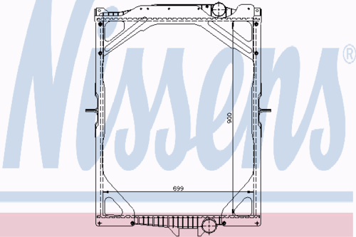 NISSENS 65463A Радиатор системы охлаждения пластик/алюминий 900x699x48 Volvo FM10/FH12/FM7