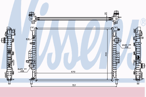 NISSENS 65615A Радиатор, охлаждение двигателя