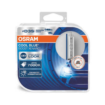 OSRAM 66340CBB-HCB Комплект ламп XENARC COOL BLUE BOOST! 2шт. (D3S) 42V 35W PK32d-5 цвет. темп. 7000К