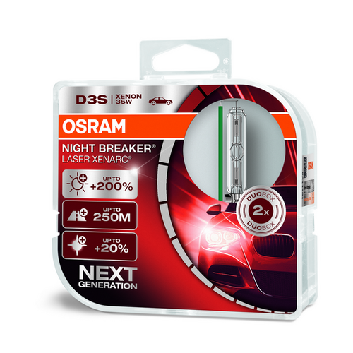 OSRAM 66340XNL-HCB Комплект ламп XENARC NIGHT BREAKER LASER! 2шт. (D3S) 42V 35W PK32d-5 +200% света