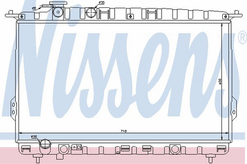 NISSENS 67026 Радиатор, охлаждение двигателя